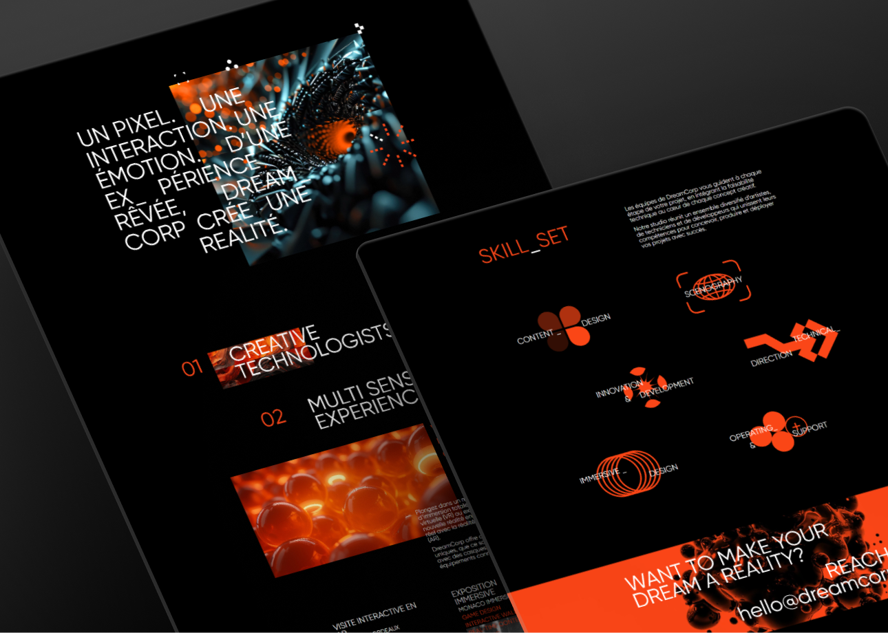 Conception d’un site vitrine pour un studio de production XR